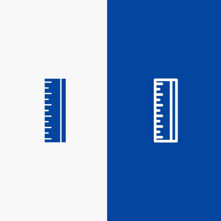 Scale, Design, Designer Line and Glyph Solid icon Blue banner Line and Glyph Solid icon Blue bannerのイラスト素材