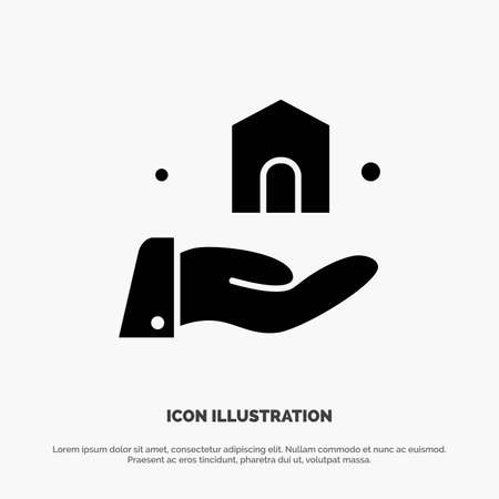 Building, Build, Construction solid Glyph Icon vectorのイラスト素材