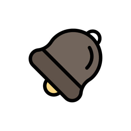 Alarm, Bell, Education  Flat Color Icon. Vector icon banner Templateのイラスト素材