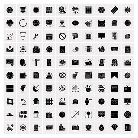 Set of 100 Universal Iconsのイラスト素材