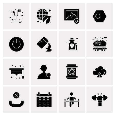 16 Universal Business Icons Vector. Creative Icon Illustration to use in web and Mobile Related project.のイラスト素材