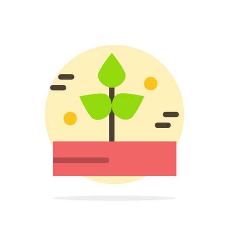 Agriculture, Leaf, Plant, Rain, Rainy Abstract Circle Background Flat color Iconのイラスト素材