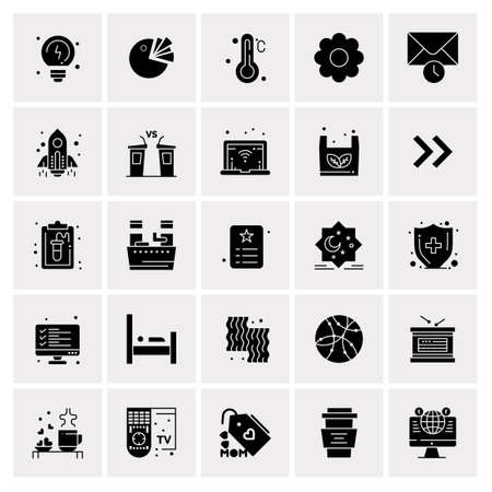 25 Universal Business Icons Vector. Creative Icon Illustration to use in web and Mobile Related project.のイラスト素材