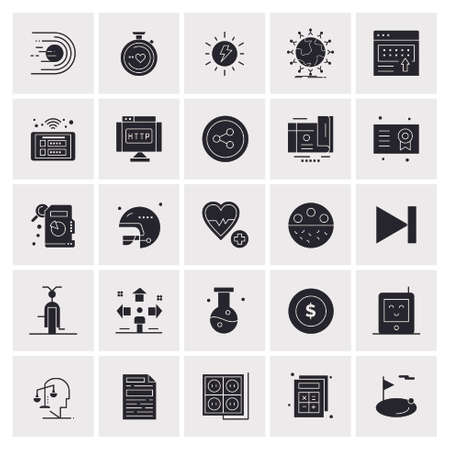 25 Universal Business Icons Vector. Creative Icon Illustration to use in web and Mobile Related project.のイラスト素材