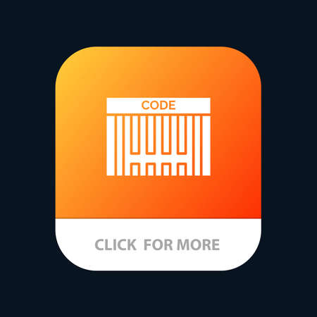 Bar, Barcode, Code, Shopping Mobile App Icon Designのイラスト素材