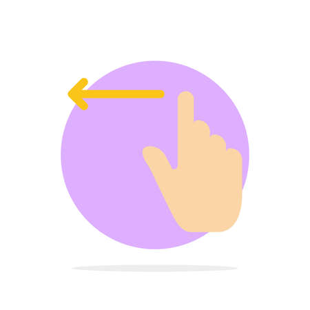 Finger, Gestures, Hand, Left Abstract Circle Background Flat color Iconのイラスト素材