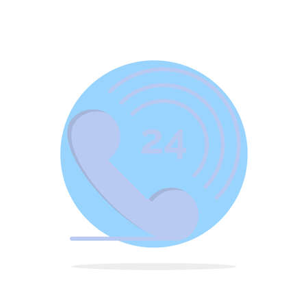 Telephone, Phone, Ringing, 24 Abstract Circle Background Flat color Iconのイラスト素材
