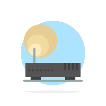 Connection, Hardware, Internet, Network Abstract Circle Background Flat color Iconのイラスト素材