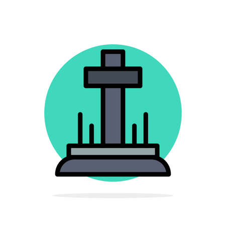 Celebration, Christian, Cross, Easter Abstract Circle Background Flat color Iconのイラスト素材