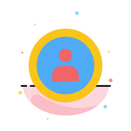 Interface, Navigation, User Abstract Flat Color Icon Templateのイラスト素材