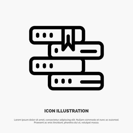 Books, Education, Library, Study Line Icon Vectorのイラスト素材