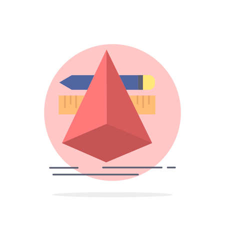 3d, design, designer, sketch, tools Flat Color Icon Vectorのイラスト素材