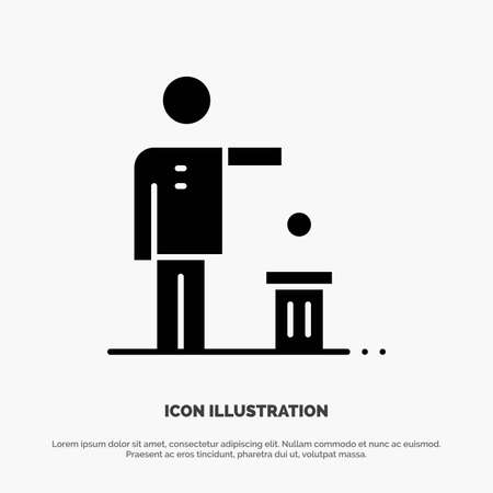 Bad, Idea, Ideas, Recycling, Thought solid Glyph Icon vectorのイラスト素材