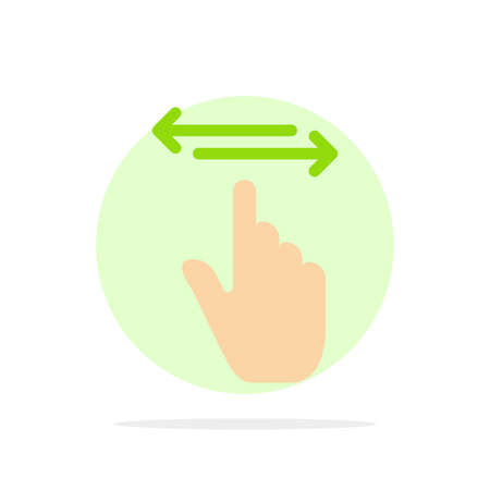 Finger, Gestures, Hand, Left, Right Abstract Circle Background Flat color Iconのイラスト素材