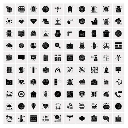 Set of 100 Universal Iconsのイラスト素材