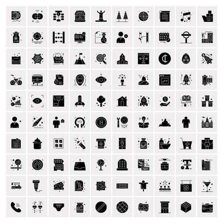Set of 100 Universal Iconsのイラスト素材