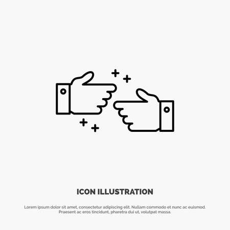 Handshake, Done, Ok, Business Line Icon Vectorのイラスト素材