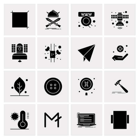 16 Universal Business Icons Vector. Creative Icon Illustration to use in web and Mobile Related project.のイラスト素材