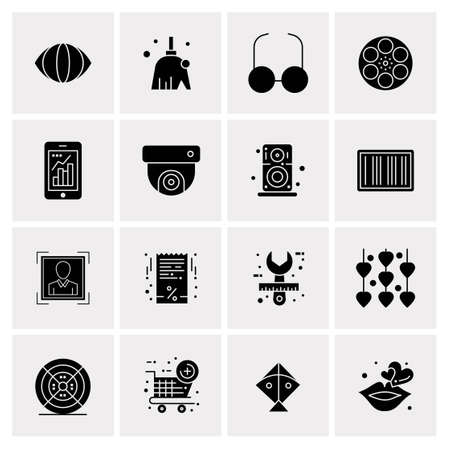 16 Universal Business Icons Vector. Creative Icon Illustration to use in web and Mobile Related project.のイラスト素材