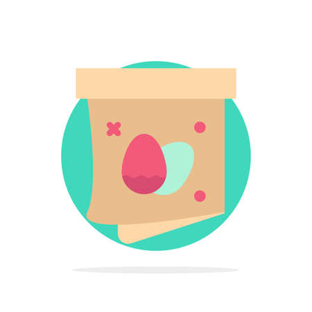 Egg, Gift, Easter, Holiday Abstract Circle Background Flat color Iconのイラスト素材