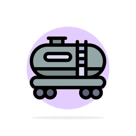 Oil, Tank, Pollution Abstract Circle Background Flat color Iconのイラスト素材