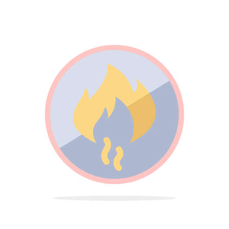 No Fire, No, Fire, Construction Abstract Circle Background Flat color Iconのイラスト素材
