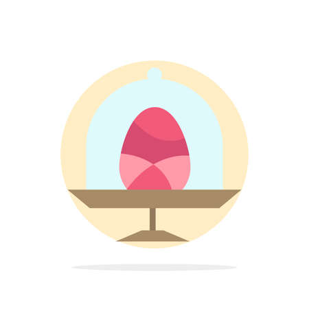 Disk, Egg, Food, Easter Abstract Circle Background Flat color Iconのイラスト素材