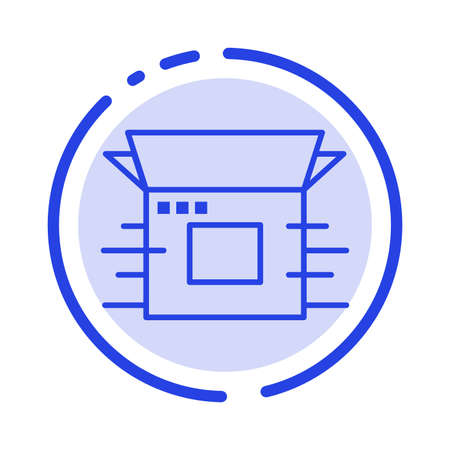 Product Release, Business, Modern, Product, Release Blue Dotted Line Line Iconのイラスト素材