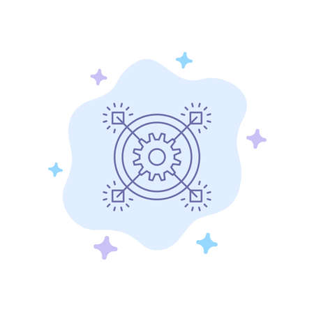 Marketing, Business, Idea, Pertinent, Gear Blue Icon on Abstract Cloud Backgroundのイラスト素材