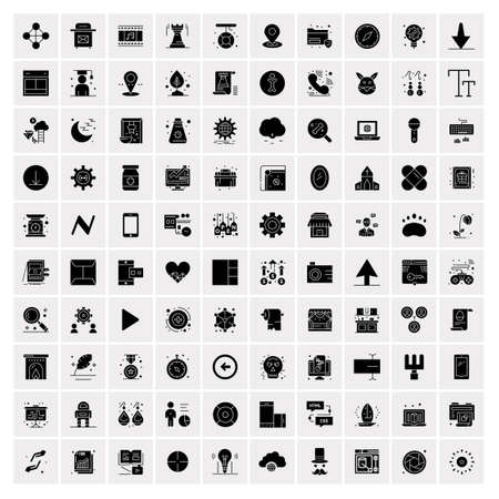Set of 100 Universal Iconsのイラスト素材