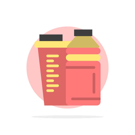 Bottle, Drink, Energy, Shaker, Sport Abstract Circle Background Flat color Iconのイラスト素材