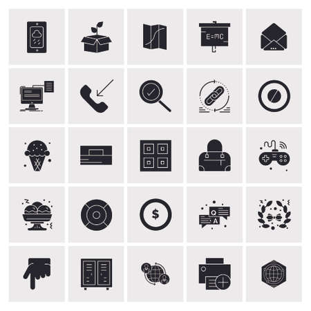 25 Universal Business Icons Vector. Creative Icon Illustration to use in web and Mobile Related project.のイラスト素材