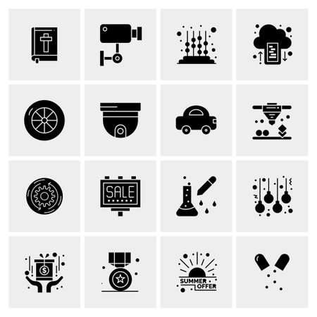 16 Universal Business Icons Vector. Creative Icon Illustration to use in web and Mobile Related project.のイラスト素材