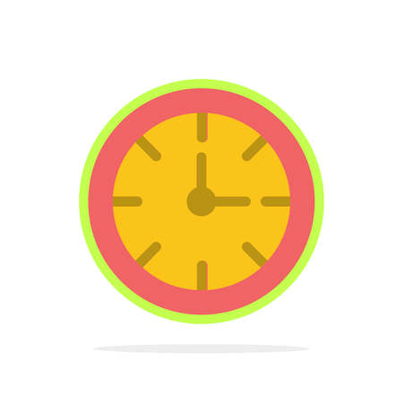 Alarm, Clock, Stopwatch, Time Abstract Circle Background Flat color Iconのイラスト素材