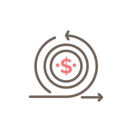 Business, Investment, Modern, On, Return  Flat Color Icon. Vector icon banner Templateのイラスト素材