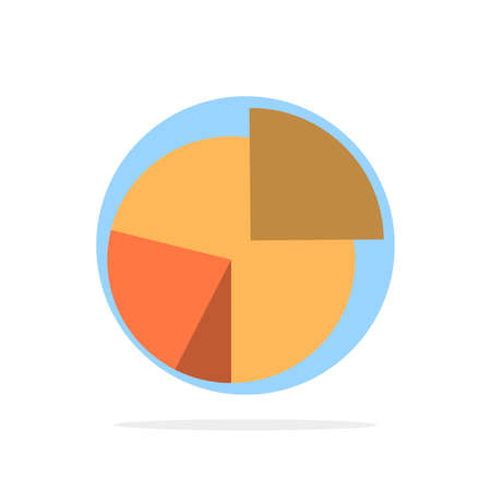 Chart, Business, Diagram, Finance, Graph, Pie, Statistics Abstract Circle Background Flat color Iconのイラスト素材