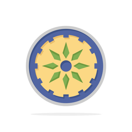 Circle, Country, India Abstract Circle Background Flat color Iconのイラスト素材
