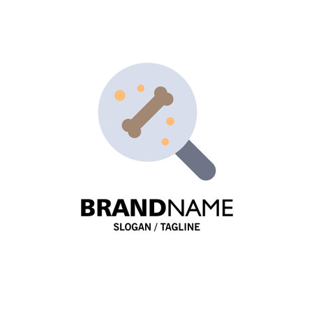 Search, Bone, Science Business Logo Template. Flat Colorのイラスト素材