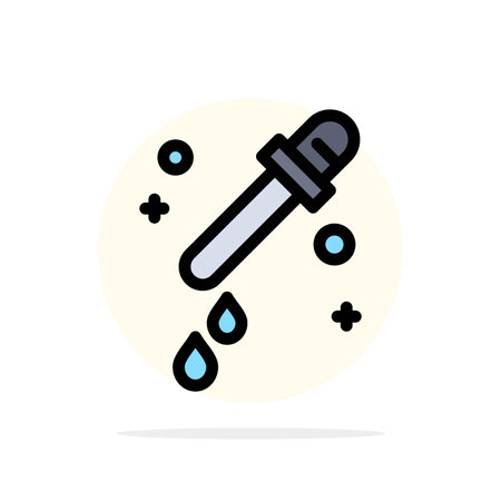 Dropper, Pipette, Science Abstract Circle Background Flat color Iconのイラスト素材