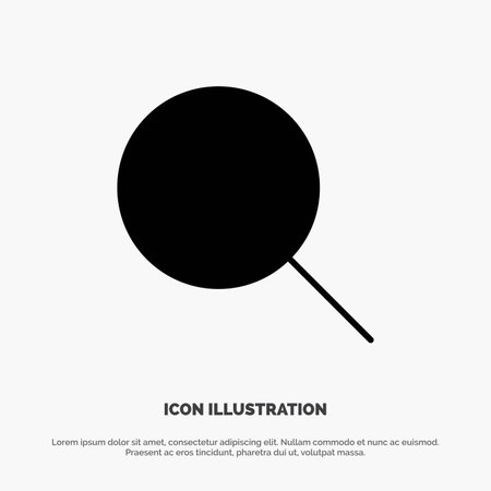 Search, Sets solid Glyph Icon vectorのイラスト素材