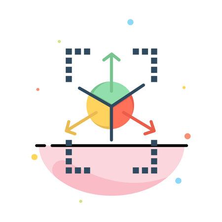 Prototype, Grid, Database, Chart Abstract Flat Color Icon Templateのイラスト素材