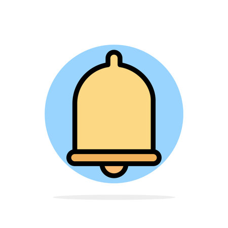 Alert, Bell, Notification, Sound Abstract Circle Background Flat color Iconのイラスト素材