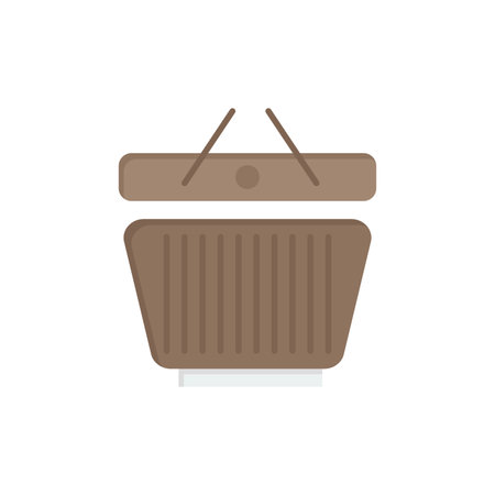 Basket, Retail, Shopping, Cart  Flat Color Icon. Vector icon banner Templateのイラスト素材