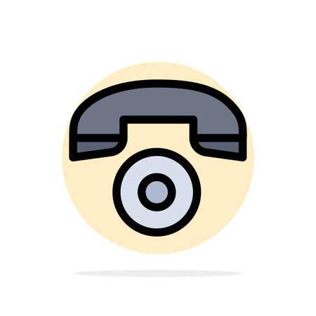 Telephone, Call, Phone Abstract Circle Background Flat color Iconのイラスト素材