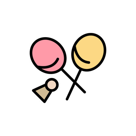 Badminton, Racket, Sports, Spring  Flat Color Icon. Vector icon banner Templateのイラスト素材