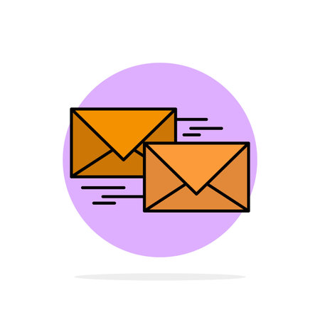 Mail, Reply, Forward, Business, Correspondence, Letter Abstract Circle Background Flat color Iconのイラスト素材