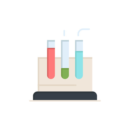 Tube, Lab, Test, Medical  Flat Color Icon. Vector icon banner Templateのイラスト素材