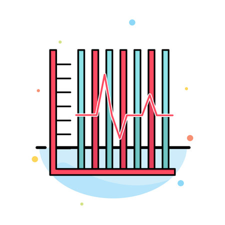 progress, report, statistics, patient, recovery Flat Color Icon Vectorのイラスト素材