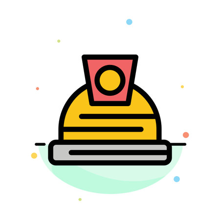 Architecture, Construction, Helmet Abstract Flat Color Icon Templateのイラスト素材