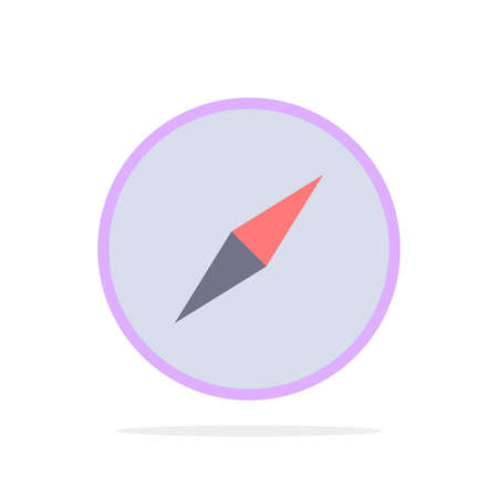 Compass, Navigation Abstract Circle Background Flat color Iconのイラスト素材